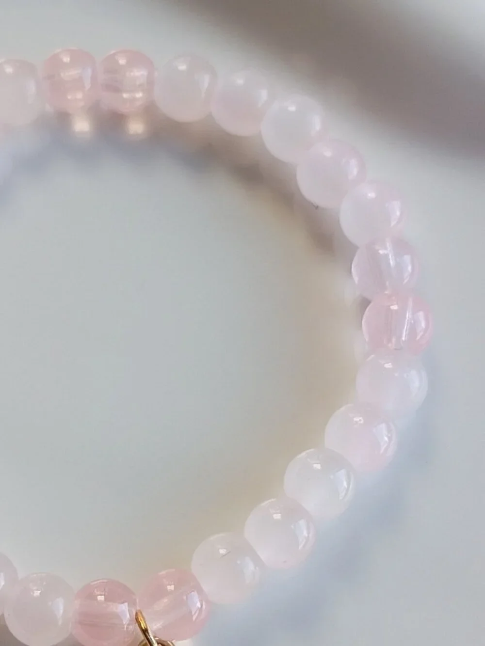 Pink Flower Kids Bracelet | Handmade Beaded Bracelet | 5.5